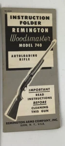 Remington Woodmaster Model 740 Autoldg Rifle Owners Instructions RD5246 Vintage - Bild 1 von 3