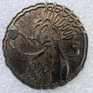 Pluto Gold 5 Coin Disneyland Resort Hotel Lanyard Disney Pin L04 - Picture 1 of 1