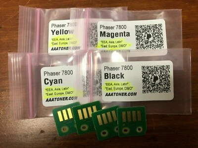 4 x Toner Chip (1573~1570) for Xerox Phaser 7800, 7800DN, 7800DX Refill (DMO) - Image 1 of 3