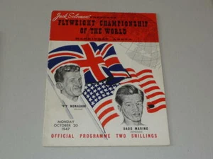 1947 MONAGHAN VS MARINO FLYWEIGHT CHAMPIONSHIP BOXING PROGRAM  - Picture 1 of 1