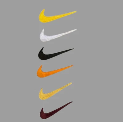 Swoosh patches Iron-on swoosh embroidered patch Multicolor swoosh 2.5" 6-pieces - Image 1 of 2
