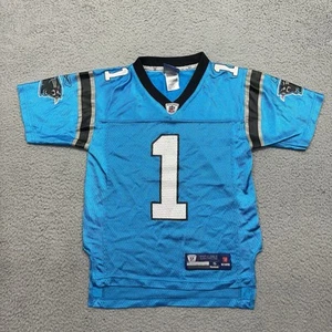 Reebok NFL Equipment Jugend kleine Größe 8 Carolina Panthers Cam Newton #1 Trikot - Bild 1 von 8