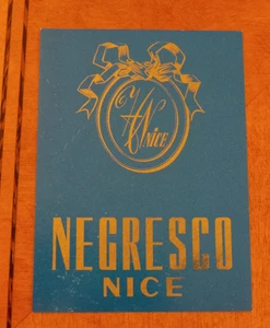 vintage Luggage Label Hotel Negresco, Nice France VG+ - Picture 1 of 2