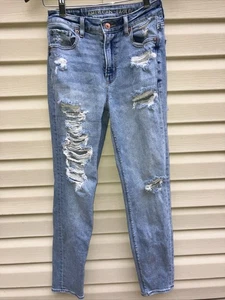 American Eagle Mom Jeans Damen 00 Regular Distressed Stretch - Bild 1 von 8