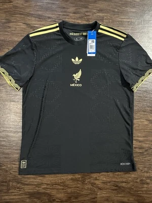 NWT Authentic Adidas Mexico Gold Black 2025 Soccer Jersey Size XL JF2639 - Image 1 of 4
