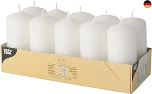 10 Stumpenkerzen Ø 40 mm · 90 mm weiß - Bild 1 von 3