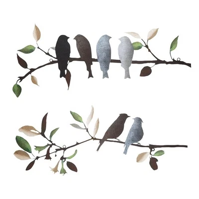 Wall Art Metal Birds Two Pieces Set for Indoor Outdoor Home Decoration - Image 1 of 4