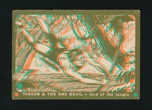 1953 Topps Chewing Gum TARZAN & THE SHE DEVIL (3D) - #1 Lord of the Jungle - Bild 1 von 2