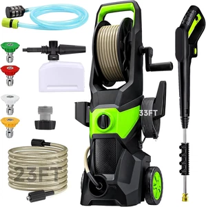 Electric Pressure Washer, 2.5 GPM High Power Washer with 4 Nozzles Set & Foam Ca - Picture 1 of 12