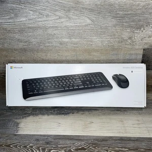 Microsoft Wireless Desktop 850 Keyboard and Mouse Set Black- PY9-00001 New - Photo 1/9