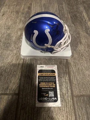 PAT MCAFEE SIGNED INDIANAPOLIS COLTS FLASH MINI HELMET JSA COA AUTOGRAPHED - Image 1 of 3
