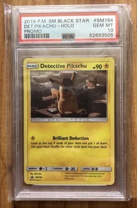 2019 Pokémon SM Black Star Pikachu Promo Holo Card PSA 10 - Picture 1 of 2