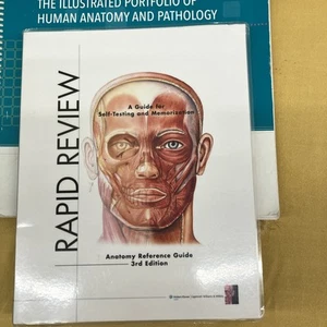 Lot of 2 anatomy study guides Rapid Review from Wolters-Kluwer Anatomical Chart - Imagen 1 de 16