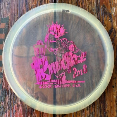 Drone Discraft Cryztal Z PFN 2018 Rumble Disc Golf rosa pulido al aceite 179 gramos Foto 1 de 2