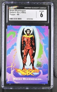 Brian Bluedragon #9 CGC 6 Satan's Six 1993 Topps Comics Card 9 di 10 - Foto 1 di 2