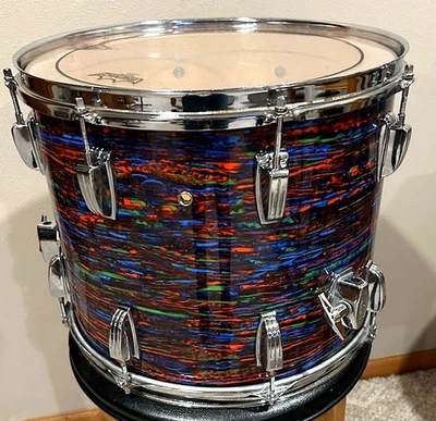 Anos 90 Ludwig 15 x 12 envoltório piesquedélico piso convertido tom 6 dobras pls leia!! - Imagem 1 de 4