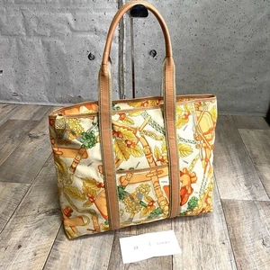 echt Loewe Botanical Allover Muster Canvas Beuteltasche Tasche Handtasche beige Leder - Bild 1 von 10