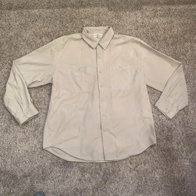 Knightsbridge Button Up Shirt Mens XL Khaki Beige Long Sleeve - Image 1 of 4
