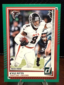 Kyle Pitts Green Press Proof-2025 Panini Donruss #116 Atlanta Falcons NFL - Picture 1 of 2