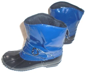 Call It Spring Women's Duck Boots, Blue/Black Mid Calf, Size 7 - Picture 1 of 7