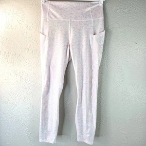 Fabletics Leggings Size Medium Shiny Stretchy Athletic Workout Pull On Pants - Picture 1 of 12