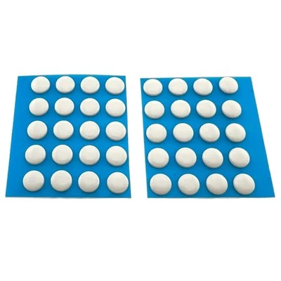 40件装-DIY 6毫米圆点PTFE白色通用鼠标脚溜冰鞋美国库存 — 第 1/2 张图片