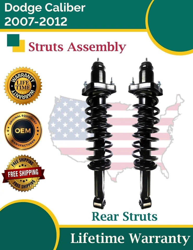 Nuevo Amortiguador Trasero Izquierdo & Derecho OE Para 2007-2012 Dodge Caliber Garantía de por Vida Foto 1 de 4