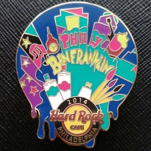 PHILADELPHIA US☑️ Hard Rock CAFE®HRC PIN 2014 PHILLY BEN FRANKLIN LE 300 PAINTS - Picture 1 of 3