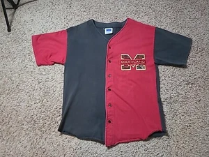 Vintage Maryland Terrapins Baseball Jersey Size L MADE IN USA By MIDLAND SPORT - Picture 1 of 8