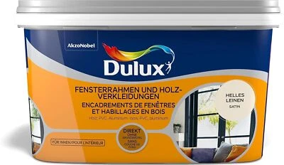 Dulux Fresh up Renovierfarbe Fensterrahmen+Holzverkleidung satin helles Leinen 0 - Bild 1 von 2