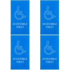  4pcs Disabled Sign Acrylic Disabled Wheelchair Sign Handicapped Office Sign for