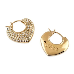 GUESS Schmuck Damen-Ohrringe Creolen Kristall-Herz Goldfarben JUBE05207JWYG - Bild 1 von 5