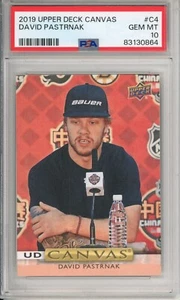 2019-20 Upper Deck David Pastrnak C4 UD Canvas PSA 10 Boston Bruins Gem - Picture 1 of 1