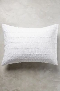 Anthropologie MARCELLINA Two King Shams OPTIC WHITE NWT actual pic ๐ - Picture 1 of 2