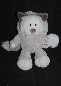 NICI Plüschtier Kuscheltier Katze ecru Kapuze beige Ohren braun 25 cm sehr guter Zustand - Bild 1 von 3