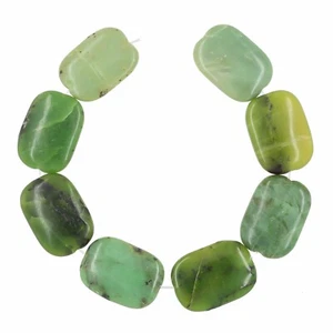 8 Chinese Chrysoprase ( Serpentine ) Rectangle Cushion Beads ap. 17x24mm #61022 - Picture 1 of 1