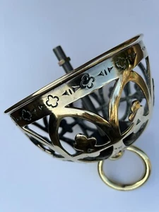 Antiguo gancho rosa araña de latón victoriano francés vintage de 6" (CR408) - Imagen 1 de 8