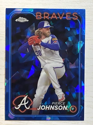 2024 Topps Chrome Sapphire Pierce Johnson Blue Refractor #USCS335 - Image 1 of 2