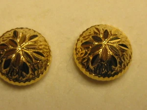 19k Rose Gold Half Ball Style Earrings with friction posts from Portugal #04-091 - Picture 1 of 2