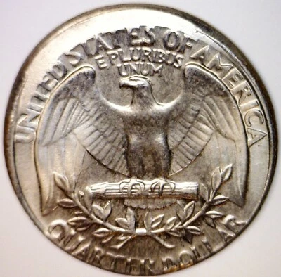 1974 ERROR OFF CENTER Washington Quarter BU ++ Coin NICE O/C LOT #9   NR - Image 1 of 4