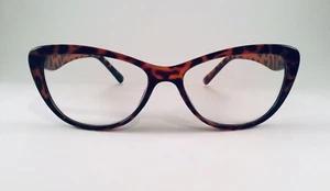 Betsey Johnson Reading Glasses Leopard Medium Round Cat Eye Readers +2.00 Trendy - Picture 1 of 6