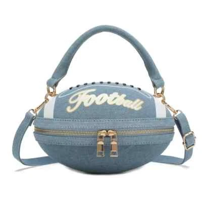 Bolso Bandolera de Fútbol Americano Novedad Cartera Deportiva Día del Juego Regalo Bolso AZUL Foto 1 de 4