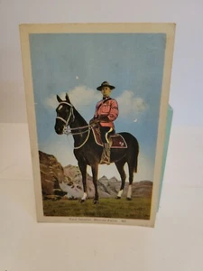 Postal de la Real Policía Montada Canadiense 1947 Hombre a Caballo - Imagen 1 de 6