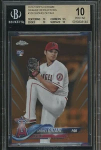 SHOHEI OHTANI #d 1/25 ORANGE REFRACTOR 2018 TOPPS CHROME ROOKIE BGS 10 EBAY 1/1 - Picture 1 of 3