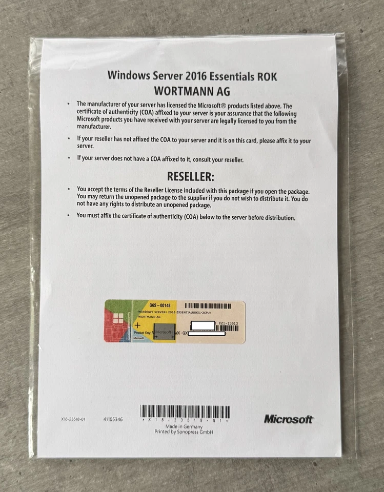MS Windows Server 2016 Essentials OEM Vollversion (multilingual) - Bild 1 von 1