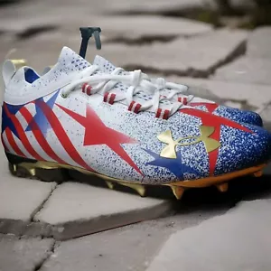 Under Armour Spotlight LE MC USA Football Cleats Mens Size 14 3024476-400. NWOB - Picture 1 of 8