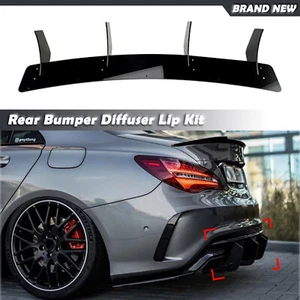 For Benz W117 CLA45 AMG 2016-2019 2017 2018 Rear Bumper Diffuser Spoiler Lip Kit - Picture 1 of 9