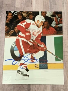 Archivo fotográfico firmado por Jiri Fischer 8x10 certificado de autenticidad Detroit alas rojas Stanley Cup SC B - Imagen 1 de 1