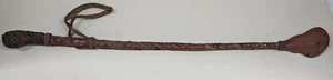 Vintage 25" Braided Leather Riding Crop Horse Equestrian Whip Horseplay - Picture 1 of 6