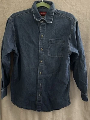 Camisa Arizona Jeans Mujer 18-20 X-grande Azul Denim Abotonada Informal De Colección Foto 1 de 4